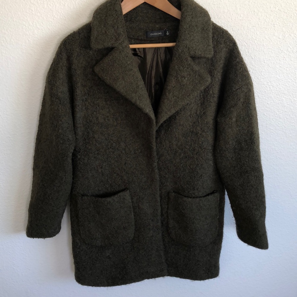 Olive color Glassons Jacket size small - Picture 5 of 14